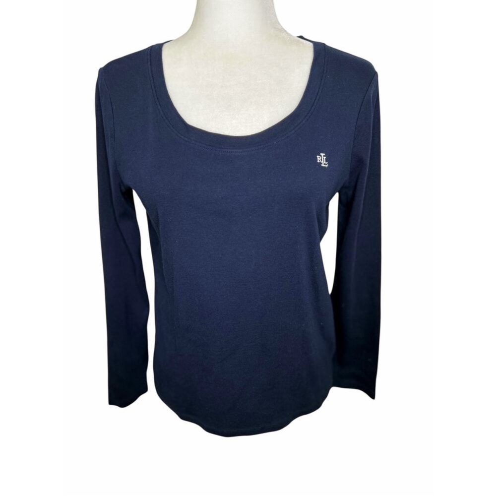 Lauren Ralph Lauren Navy quarter sleeve XL 100% Cotton Ralph Lauren